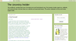 Desktop Screenshot of ancestryinsider.org